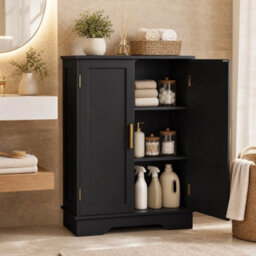 Double Door Floor Cabinet For Bathroom Living Room - thumbnail 4