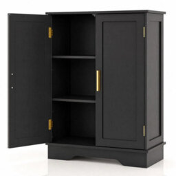Double Door Floor Cabinet For Bathroom Living Room - thumbnail 1