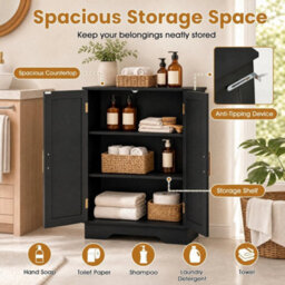 Double Door Floor Cabinet For Bathroom Living Room - thumbnail 5