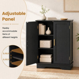 Double Door Floor Cabinet For Bathroom Living Room - thumbnail 6