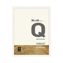 Nielsen Quadrum 30 X 40Cm Matt White Wooden Picture Frame With Float Glass And Push/turn Clips