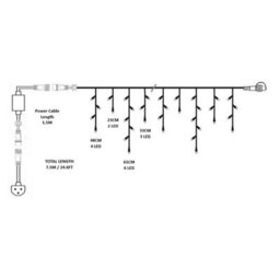 Lighting Legends 7.5M Festive Connect Icicle Outdoor Led Waterproof Warm White Lights - thumbnail 3