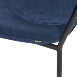 Beliani Set Of 2 Dining Chairs Kiana Fabric Dark Blue - thumbnail 7