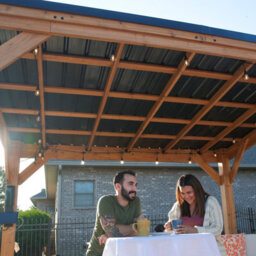 Backyard Discovery Arcadia Pitched Roof Cedar Wood Outdoor Patio Gazebo With Powerport 4.4M X 3.7M (14Ft X 12Ft) - thumbnail 4