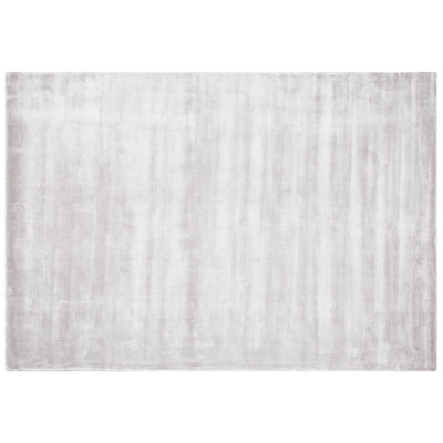 Beliani Rug Gesi Ii Light Grey 160 X 230 Cm Viscose - image 1