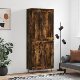 Berkfield Elegant Highboard Smoked Oak 69.5X34X180 Cm Engineered Wood - thumbnail 2
