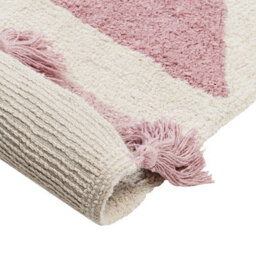 Beliani Kids Rug Zaysan Pink 140 X 200 Cm Cotton - thumbnail 5