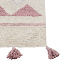 Beliani Kids Rug Zaysan Pink 140 X 200 Cm Cotton - thumbnail 6