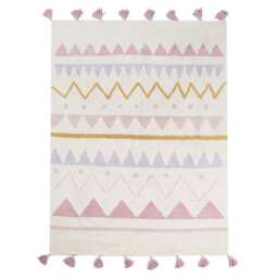 Beliani Kids Rug Zaysan Pink 140 X 200 Cm Cotton