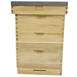Actiasbee Langstroth Beehive In New Zealand Pine, Traditional Beekeeping Hive With Brood & Super Boxes