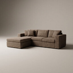 Loft Home Arden Stone Mocha Taupe Lhf Corner Sofa - thumbnail 2