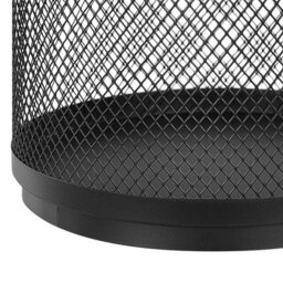 Beliani 24Cm Black Iron Lantern For Pillar Candles - Sculptural Round Lantern - thumbnail 6