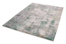 Green Viscose  Abstract Handmade , Luxurious , Modern Rug For Living Room, Bedroom - 200Cm X 290Cm - thumbnail 3