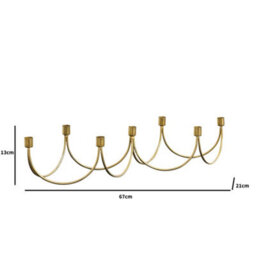 Melody Maison Gold Wave Multi Candle Holder - thumbnail 7