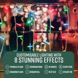 Globrite Garden Fairy Lights - 100 Led, Multi-Coloured - Battery Operated String Lights With Remote Control & 8 Lighting Modes - thumbnail 4