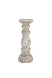 Stone Ceramic Column Candle Holder Greco Roman Inspired Decor - thumbnail 1