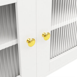 Abrihome Versatile Storage Cabinet With Glass Door & Wine Rack - Modern Elegance For Home & Hospitality - thumbnail 8