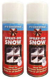 True Gifts 2X 200Ml Fake Artificial Christmas Snow White Spray For Xmas Tree Window Craft Decoration Item, Spray On Snow - thumbnail 1