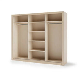 Arte Arti 2 - 3 Sliding Door Wardrobe 250 Cm In Cashmere - Wide Mirrored Storage For A Brighter Bedroom - thumbnail 4
