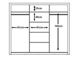 Arte Arti 2 - 3 Sliding Door Wardrobe 250 Cm In Cashmere - Wide Mirrored Storage For A Brighter Bedroom - thumbnail 5