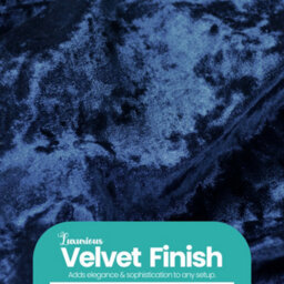 Neel Blue Pack Of 10 Velvet Chair Band Glitz Shiny Fabric Strechy Chair Band Sash, Navy - thumbnail 5