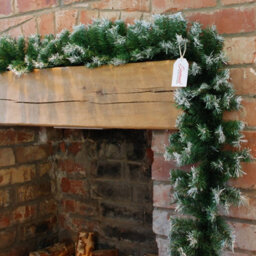 Samuel Alexander 270Cm (9Ft) X 25Cm Snow Tipped Green Christmas Garland Decoration Xmas Garlands Decoration - thumbnail 4