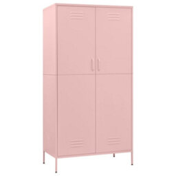 Vidaxl Wardrobe Pink 90X50X180 Cm Steel