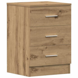 Berkfield Classic Bedside Cabinet Artisan Oak 38X35X55 Cm Engineered Wood - thumbnail 6