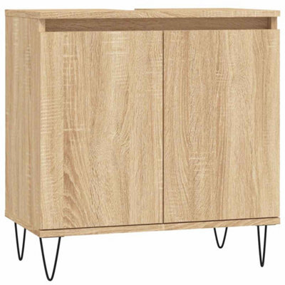Berkfield Industrial Bathroom Cabinet Sonoma Oak 58X33X60 Cm Engineered Wood - image 1