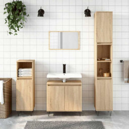Berkfield Industrial Bathroom Cabinet Sonoma Oak 58X33X60 Cm Engineered Wood - thumbnail 2