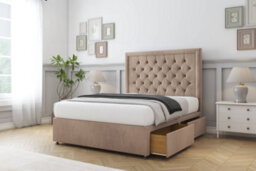 "Comfort Rio Mink Naples Divan Bed Set 4 Drawers - 26"" Strutted 5' King" - thumbnail 2
