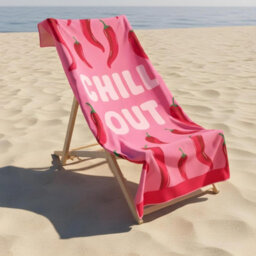 Ohs Chill Out Slogan Beach Towel Bath Travel Quick Dry Microfibre Absorbent