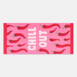 Ohs Chill Out Slogan Beach Towel Bath Travel Quick Dry Microfibre Absorbent - thumbnail 3