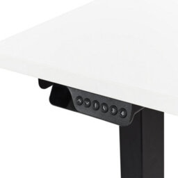 Beliani Electric Adjustable Corner Desk Destines White/ Black 160 Cm 109 Cm Right Hand - thumbnail 8
