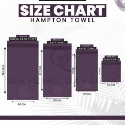 Gc Gaveno Cavailia Hampton Royal 4 Pack Hand Towel 50X80 Purple Egyptian Cotton Premier Super Absorbent Towel - thumbnail 5
