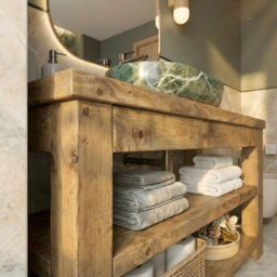 L120xW44cm TERO Solid Wood Bathroom Vanity - thumbnail 3