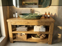 L120xW44cm TERO Solid Wood Bathroom Vanity - thumbnail 2