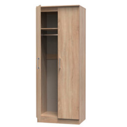 Devon 3 Piece Bedroom Set (Wardrobe, Chest & Bedside) In Bardolino Oak - Ready Assembled - thumbnail 7