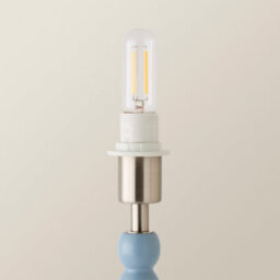 Valuelights Bobble Powder Blue Rechargeable Wooden Table Lamp Base Only - thumbnail 4
