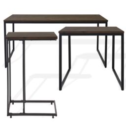 Atico Matt Walnut Effect Side Table (H)64Cm (W)40Cm (D)25Cm - thumbnail 8