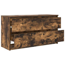 Berkfield Tv Cabinet Smoked Oak 100X35X54 Cm Engineered Wood - thumbnail 5