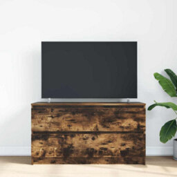 Berkfield Tv Cabinet Smoked Oak 100X35X54 Cm Engineered Wood - thumbnail 3