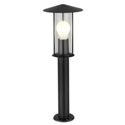 Set Of 2 Black Ip44 Outdoor 50Cm Post Light Modern Lamppost Pedestal Lights - thumbnail 3