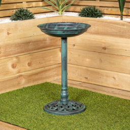 Samuel Alexander 63Cm Verdi Green Traditional Garden Patio Resin Bird Bath - thumbnail 1