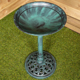 Samuel Alexander 63Cm Verdi Green Traditional Garden Patio Resin Bird Bath - thumbnail 6