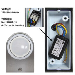 Long Life Lamps Company Modern Up Down Wall Light Gu10 Ip44 Outdoor Garden Wall Light Zlc023 - thumbnail 5