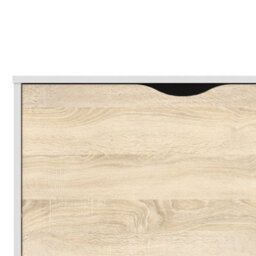 Furniture To Go Oslo Bookcase 2 Drawers 1 Door In White And Oak - thumbnail 8