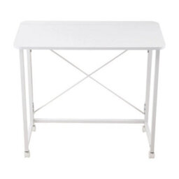 100X50X75 Cm 2 Sizes White Metal Desk Mobile Workstation Portable For Study/office Foldable - thumbnail 1