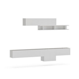 Decorotika Arezzo Moduler Modern Tv Unit Wall Mount Customizable Layout High Gloss White - thumbnail 4