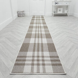Chequered Indoor/outdoor Hallway Runner Rug - Durable, Reversible & Hardwearing Carpet For Home Or Garden - thumbnail 8